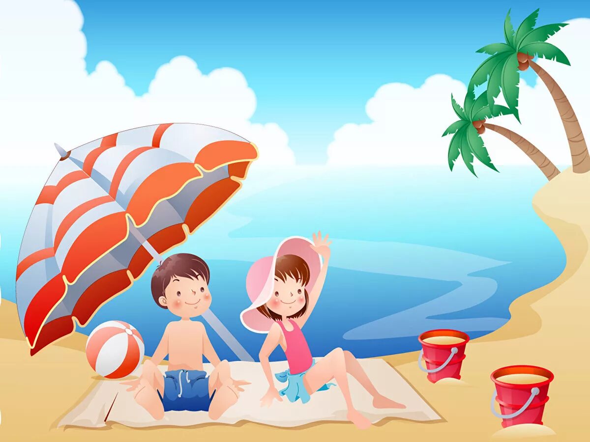 Досуг лето. Летние рисунки. Летний рисунок для детей. Пляж иллюстрация. Рисунок на тему лето.