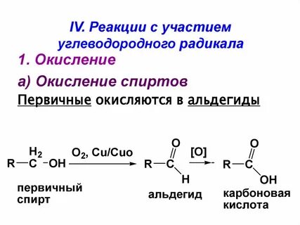 Реакции с участием радикалов