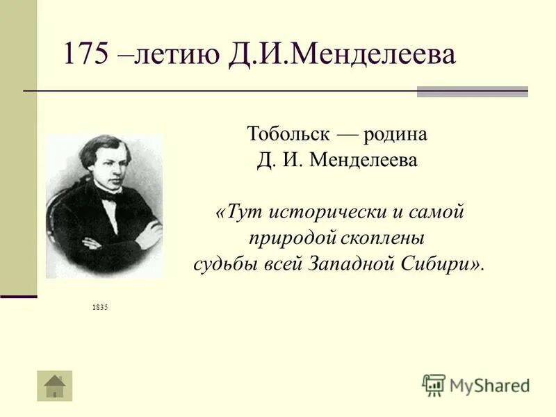 Родина д.и. Менделеева. Д, И. Менделеев в Тобольске.. Тобольск Родина Менделеева. Труды Менделеева.