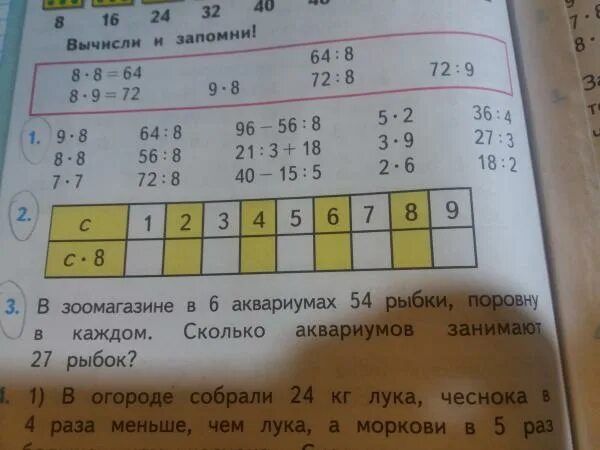 В первом аквариуме а рыбок а во втором в 4. В школьном уголке природы три аквариума в первом 8 рыбок. Задача аквариумы поставлены друг на друга. В 6 аквариумах было поровну рыбок. В девяти аквариумах было поровну рыбок установили десятый.