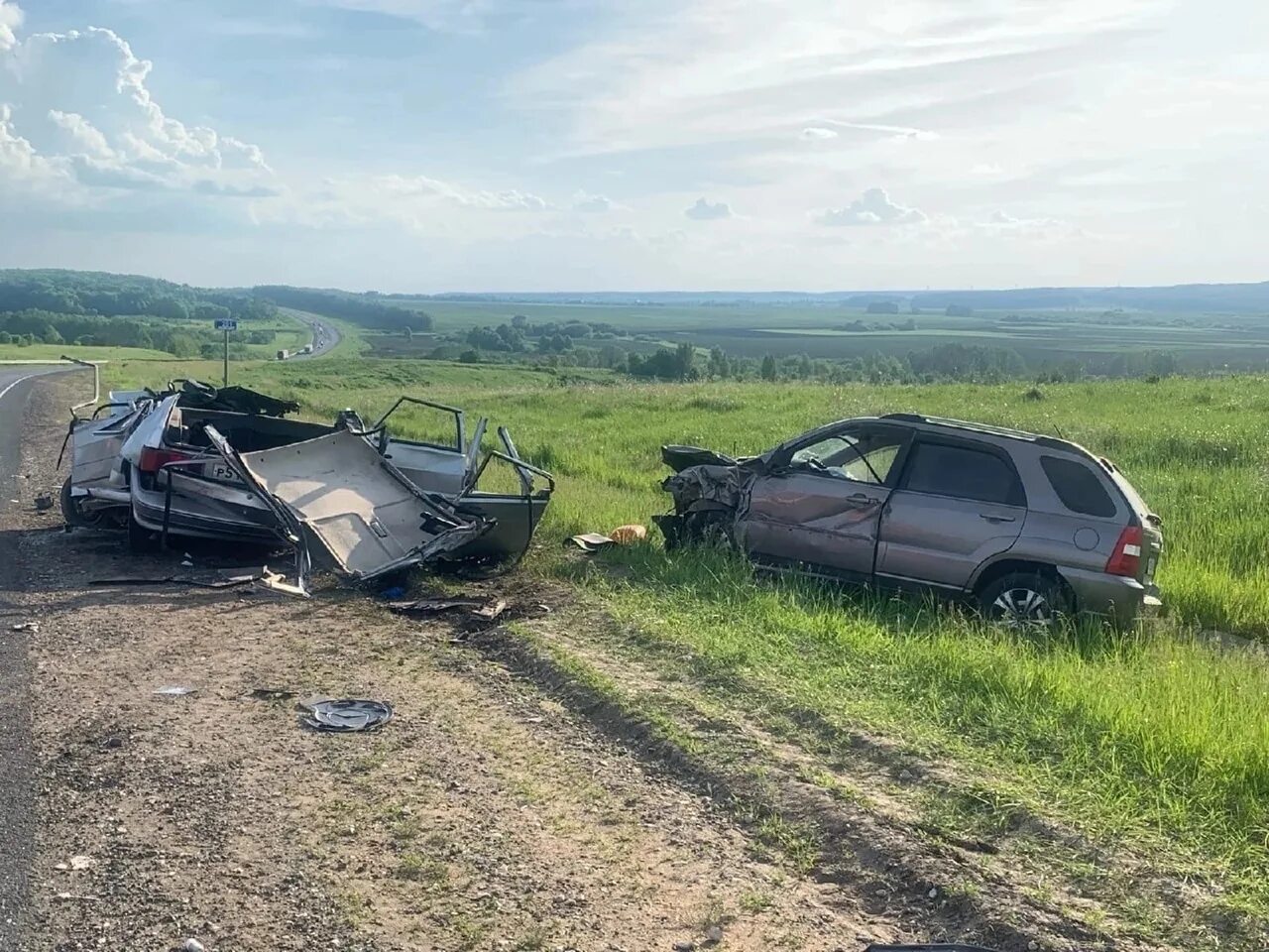 Авария в Лямбирском районе. Дорожное происшествие в Мордовии. ДТП на трассе Саранск-Рузаевка 02.12.2022.