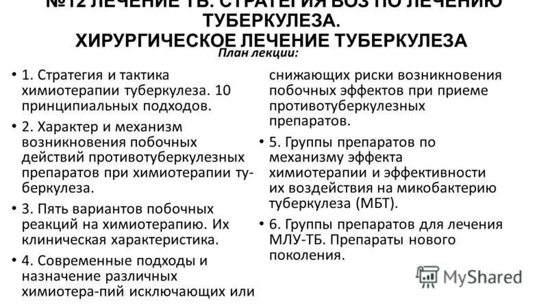 Терапевтический туберкулез