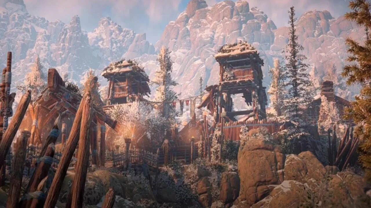 Horizon Zero Dawn деревня. Хорайзон 2. Down the village