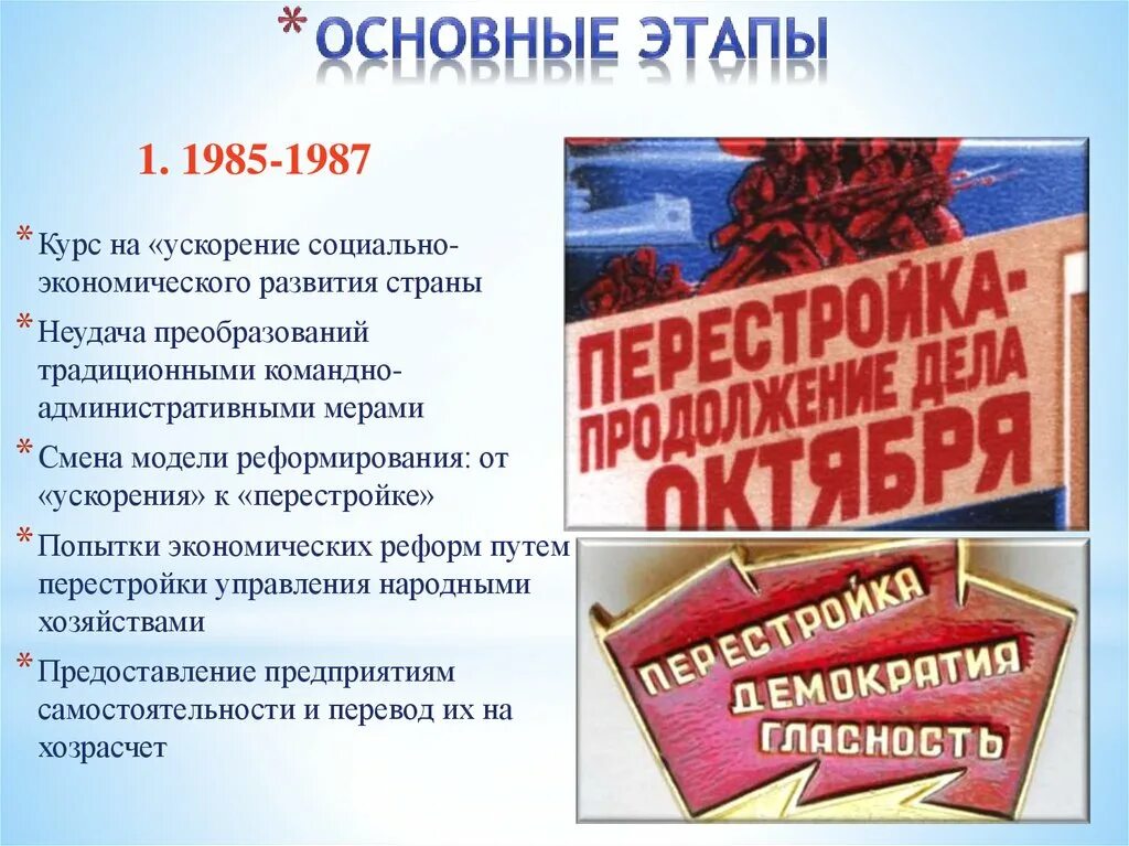 Экономическое развитие ссср в период перестройки. Ускорение социально-экономического развития страны. Курс на ускорение социально-экономического развития 1985. Этапы социально экономических преобразований. Экономические реформы перестройки.