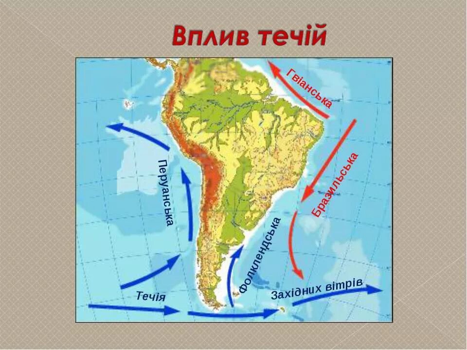 Холодные течения омывающие южную америку