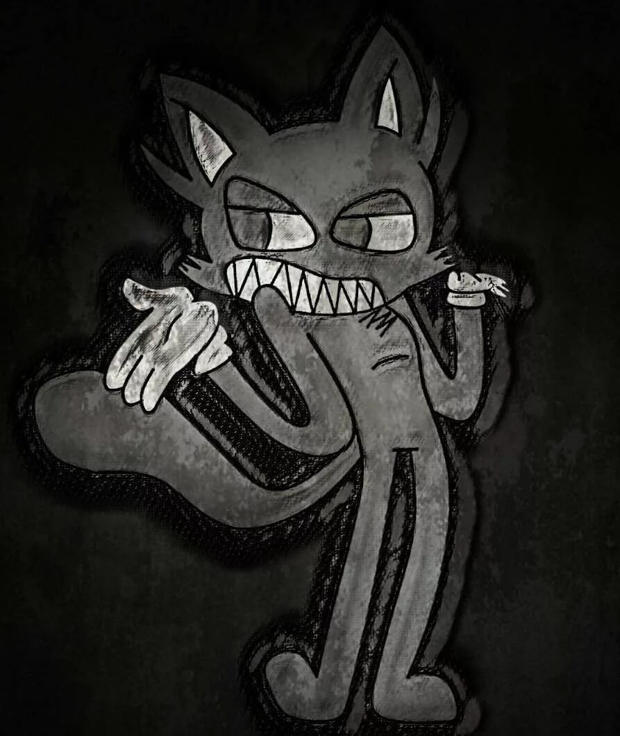 Мультяшный кот монстр