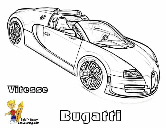 Бугатти раскраска для детей распечатать Bugatti Veyron Coloring Page Coloring Books Bugatti veyron, Veyron, Bugatti
