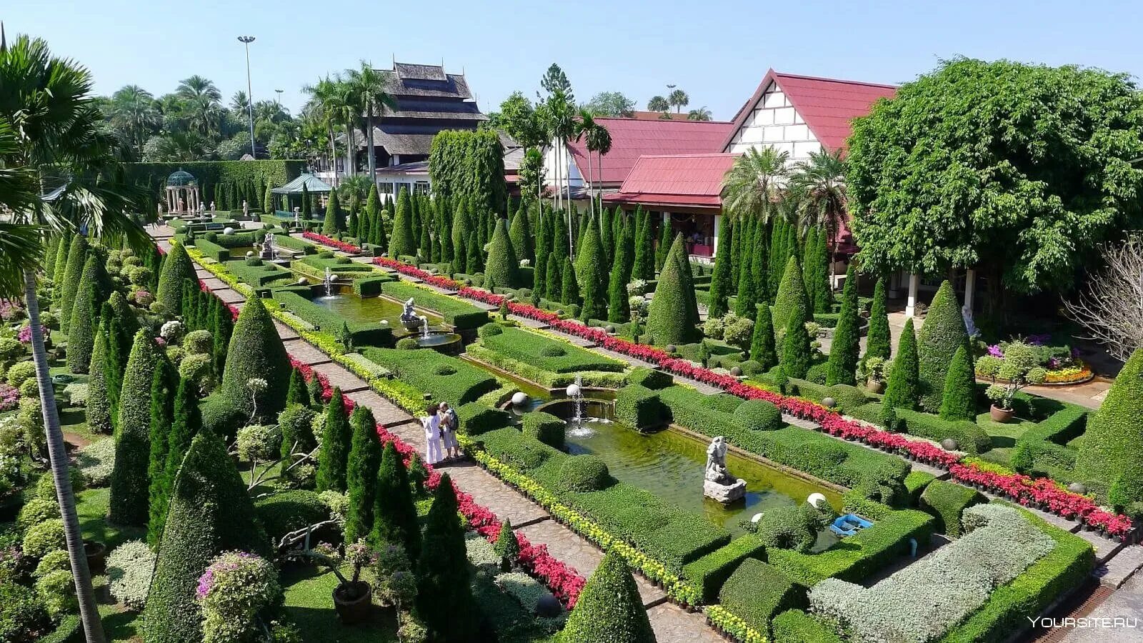 Парк мадам Нонг Нуч Паттайя. Ботанический сад Нонг Нуч. Суан Нонг Нуч сад. Таиланд. Сад орхидей в Паттайе Нонг Нуч.