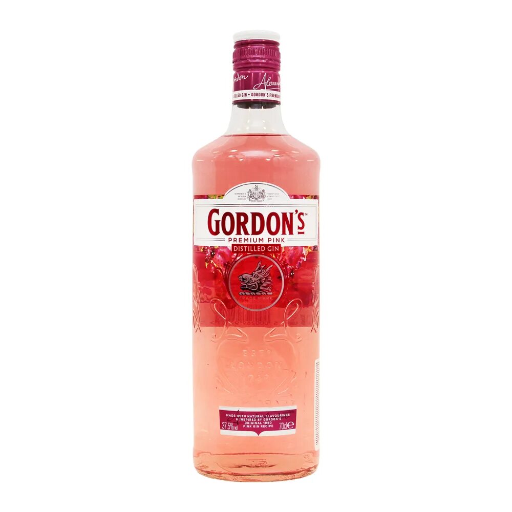 Напиток Гордонс Пинк 0.7л. Джин Gordons Pink. Джин Лондонский Гордонс сух.37.5 0.7л. Алкогольный напиток 7