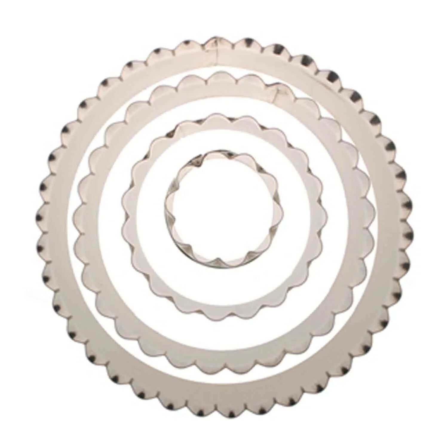 Cookie Cutter. Scalloped. Circle cookie. Cut circle. Set round