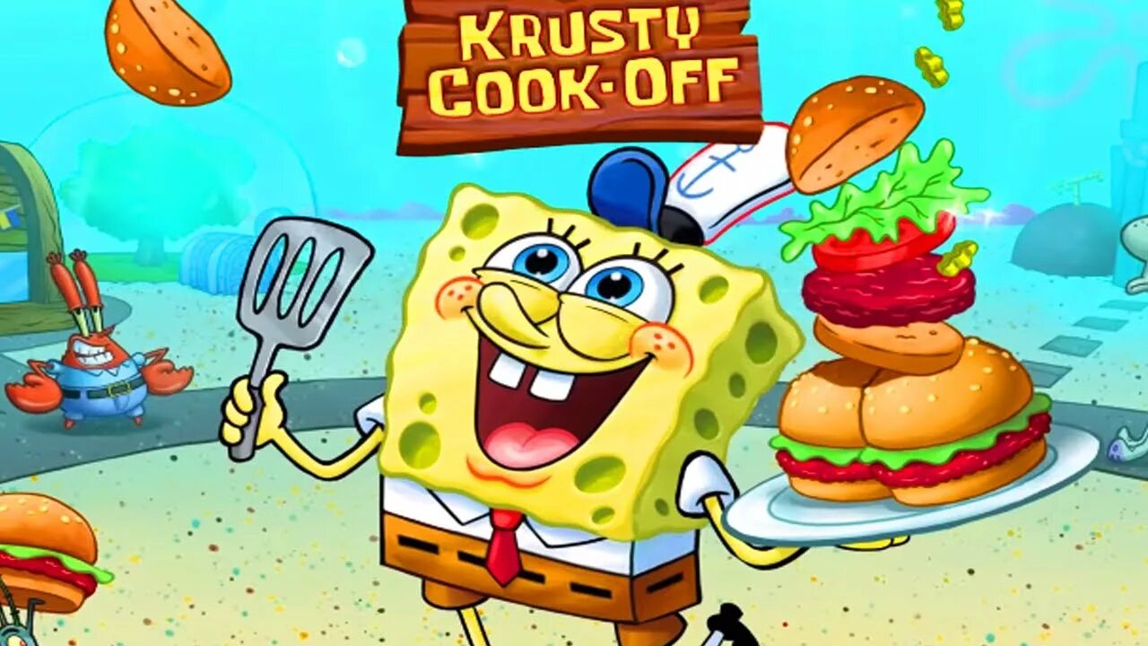 Spongebob krusty cook. Spongebob krusty cook. Губка боб: кулинар. Губка боб кулинарный поединок. The big one: beach party cook-off.