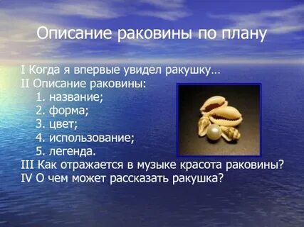 Песня ракушка