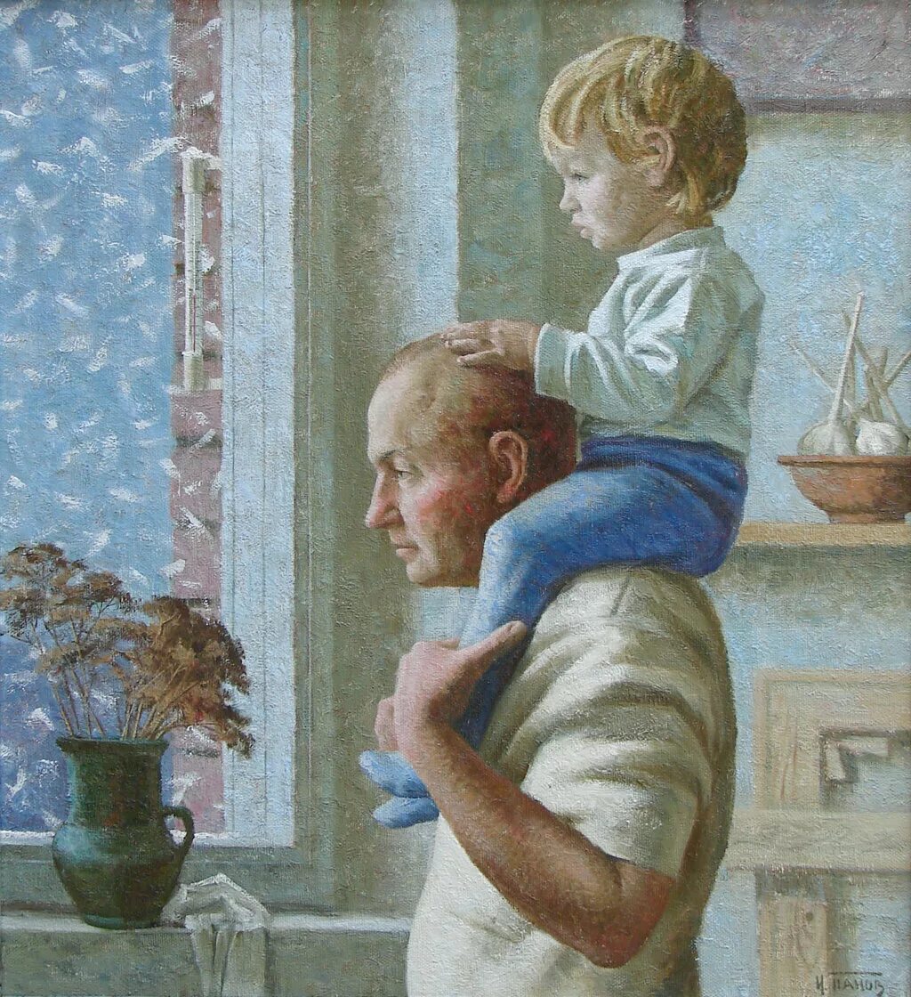 Картина мальчик с куклой на фоне окна. Мальчик у окна. Дети у окна живопись. Дети на картинах современных художников.