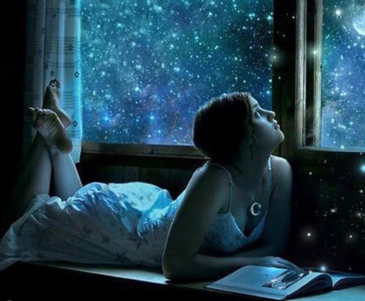 Каждый вечер мне говорят. Женщина в ночи. Девушка у окна Луна. Ночь звезды девушка окно. Спокойной ночи девушка у окна.