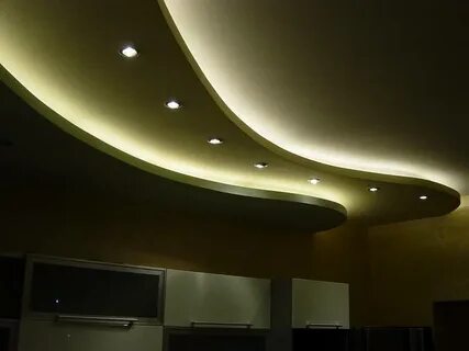 Потолков гипсокартона уровневые