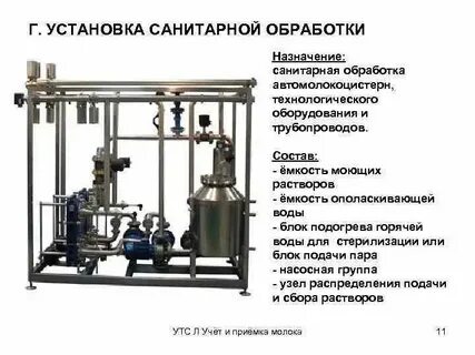 Санитарная обработка оборудования на молочном предприятии