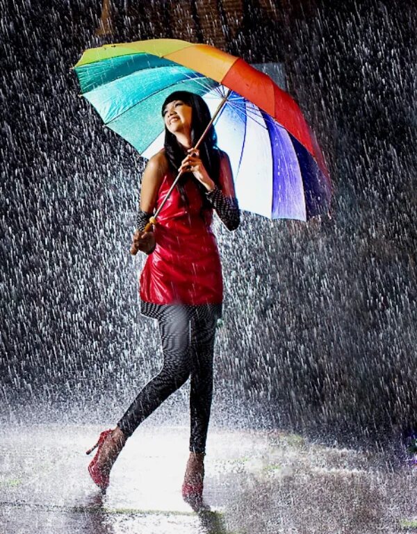 Pour with rain