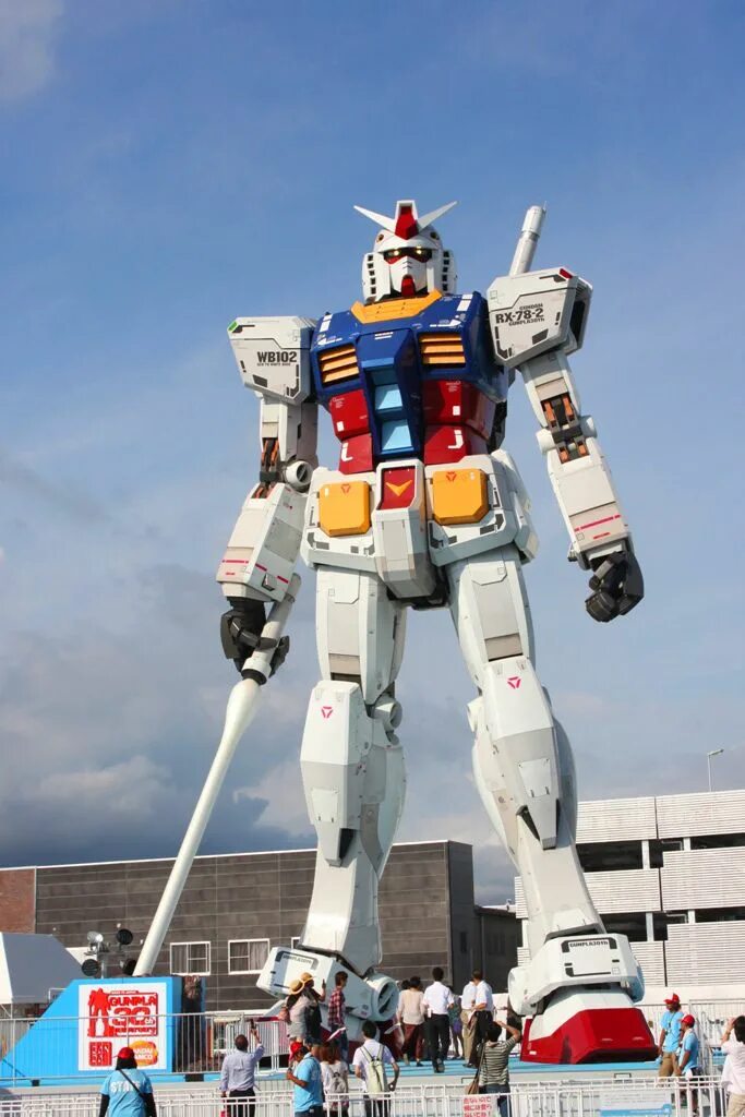 Самого дорогого робота. Статуя Гандама. RX 78 Gundam Япония. Гигантский робот. Самый большой робот.