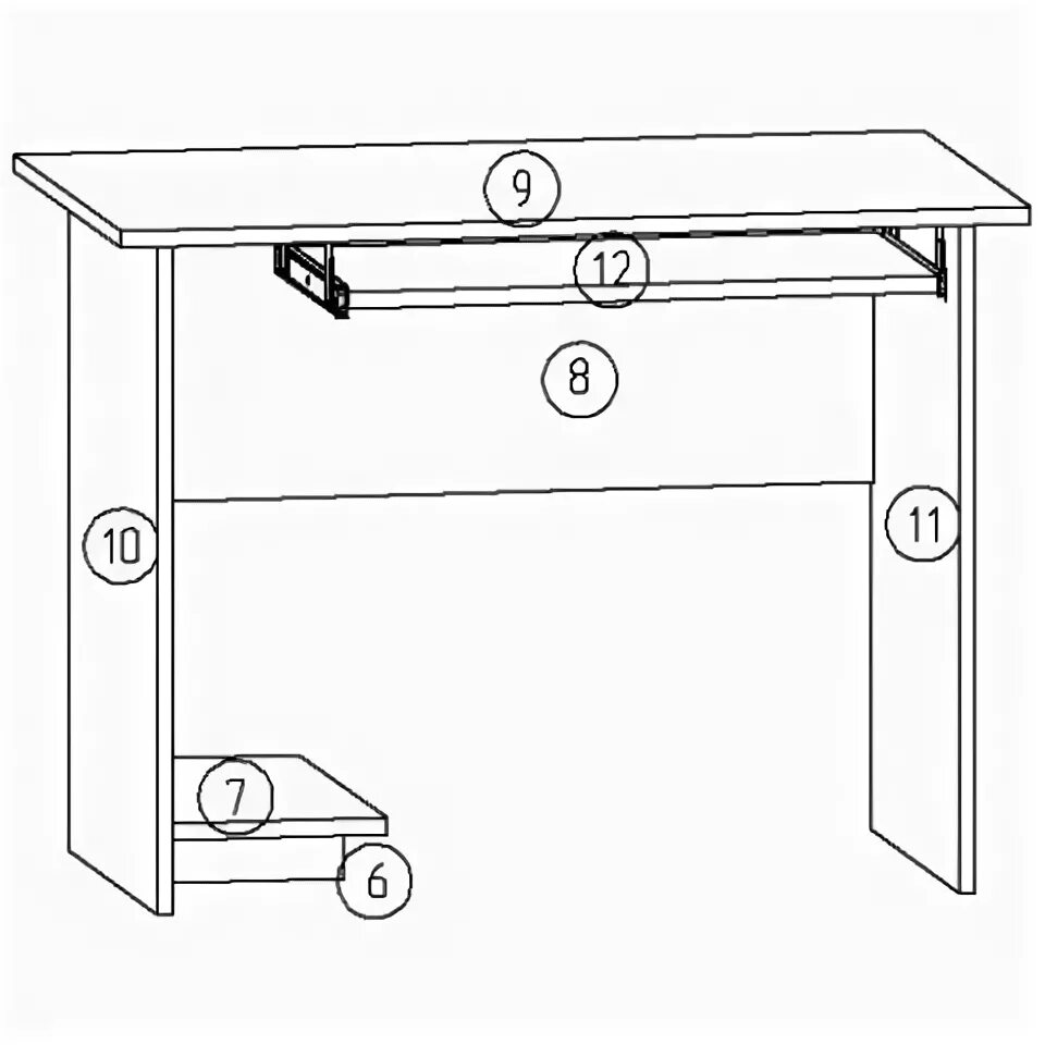 Как собрать стол 4. Компьютерный стол с выдвижной полкой. Стол компьютерный с выдвижной полкой под клавиатуру. Стол с выдвижной полкой для клавиатуры. Компьютерный стол с выдвижной полкой для клавиатуры.