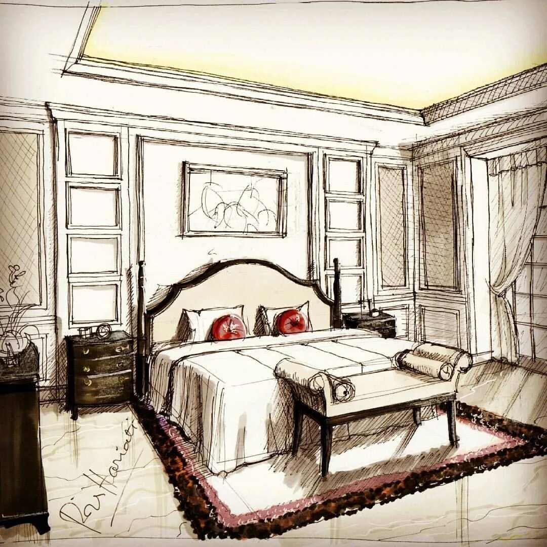 Стиль комнаты рисунок. Эскиз интерьера в готическом стиле. Эскиз интерьера в стиле барокко. Эскизы интерьера эко стиль. Перспектива интерьера.