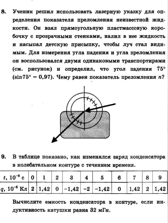 Тест преломление света 11 класс