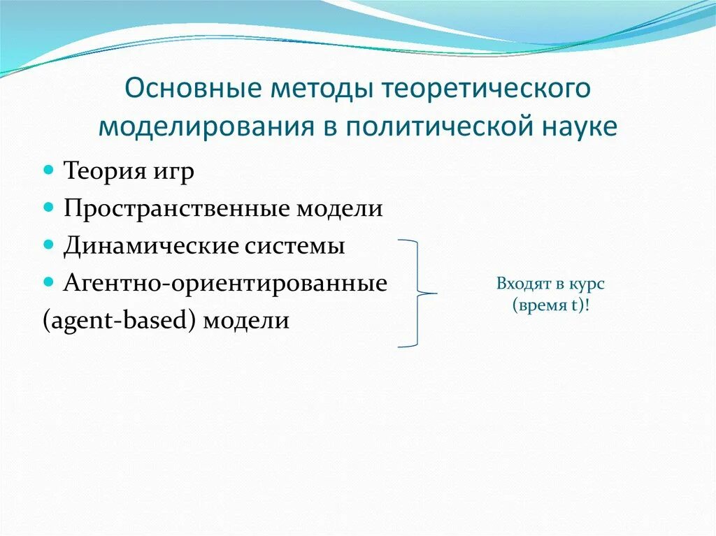 Теоретический метод моделирования