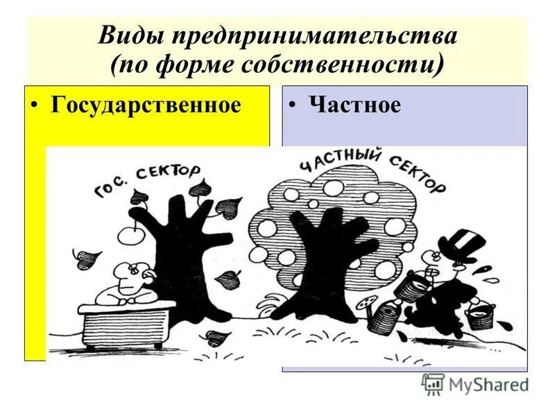 Предпринимательская деятельность частная собственность