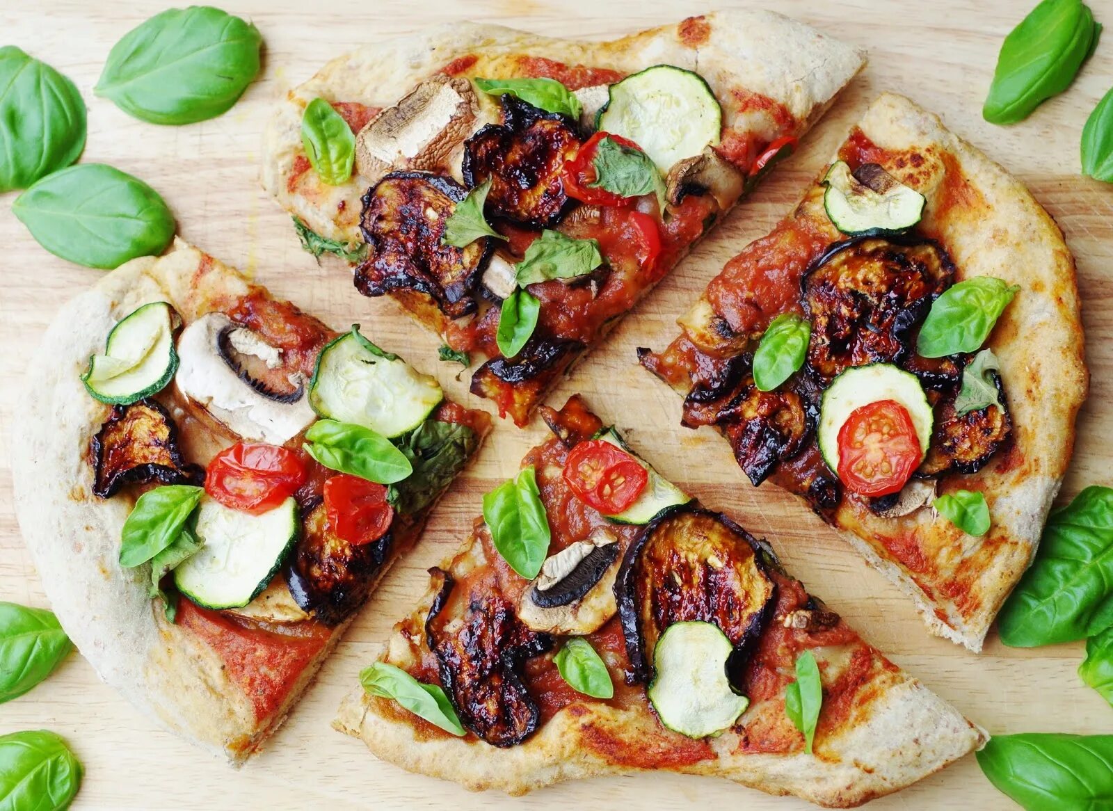 Eggplant pizza