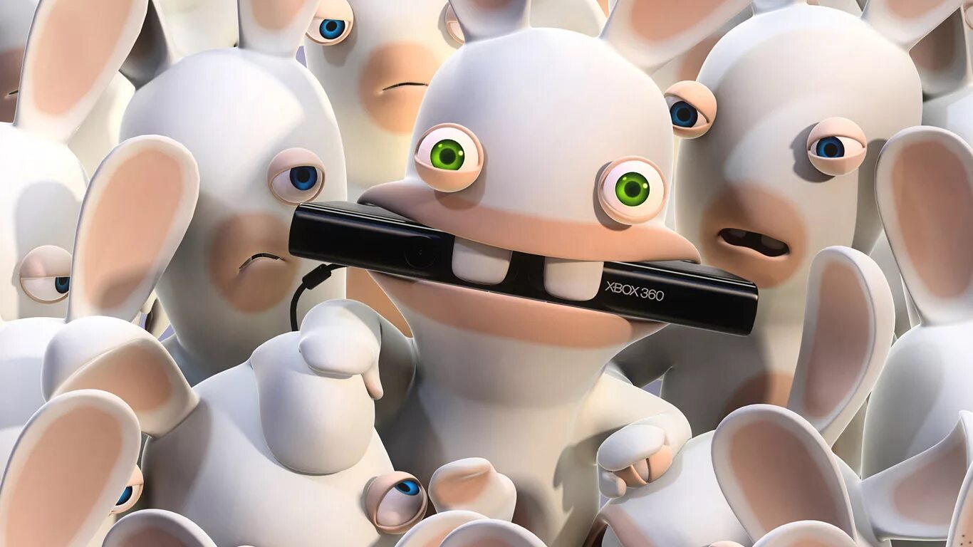 3д обои милые объемные. Rabbids Invasion. Rabbids Xbox 360. Бешеные кролики Xbox 360. Кролики Rabbids Invasion.