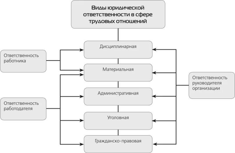 Связь юридической и социальной ответственности. Юридическая ответственность руководителя предприятия схема. Понятие юридической ответственности схема. Виды юридической ответственности в сфере трудовых отношений. Виды юридической ответственности схема.