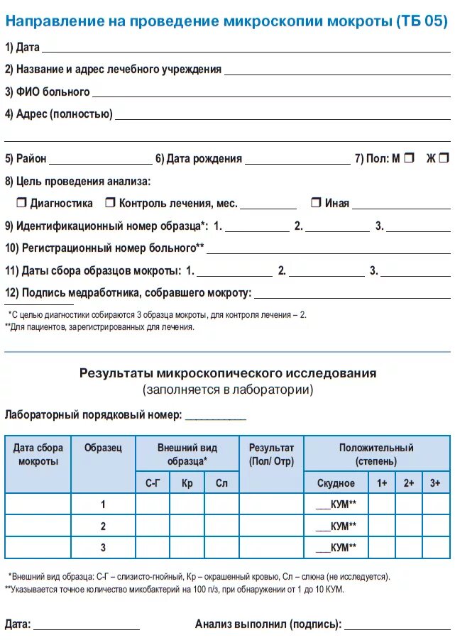 Направление на общий анализ мокроты в лабораторию. Направление на анализ мокроты на микобактерии туберкулеза. Направление на бактериологический анализ мокроты бланк. Направление на исследование мокроты на туберкулез.