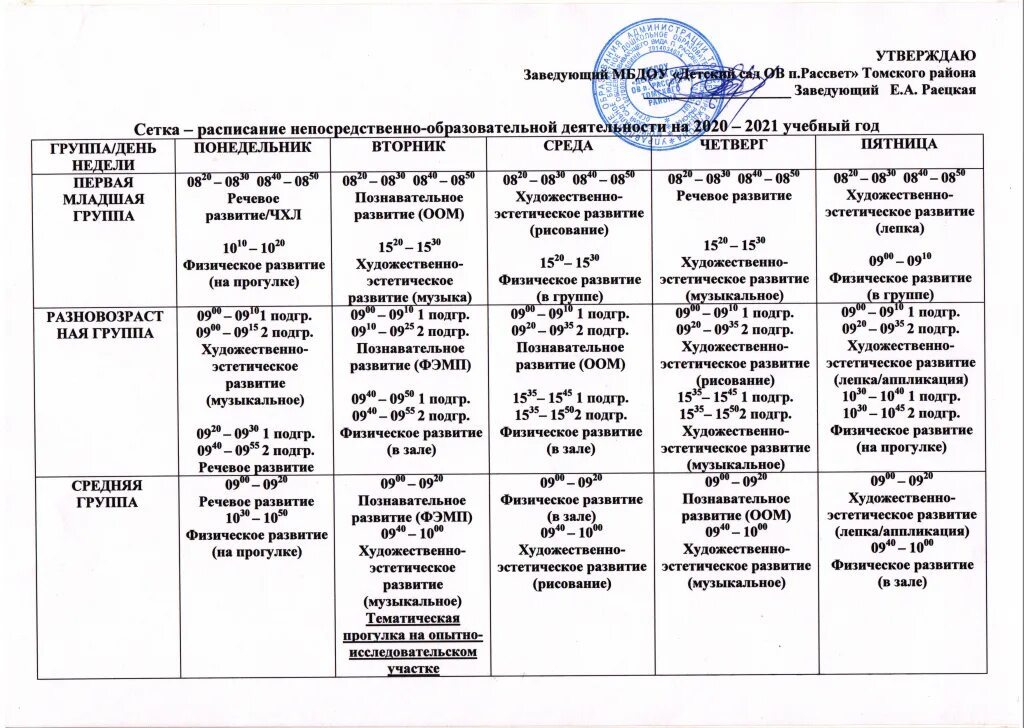 План на лето 2024 в доу