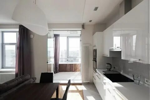 Проект кухни с балконом
