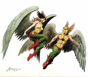 DC Silverage Hawk Girl and Hawk Man Hawkgirl, Hawkman, Dc comics.