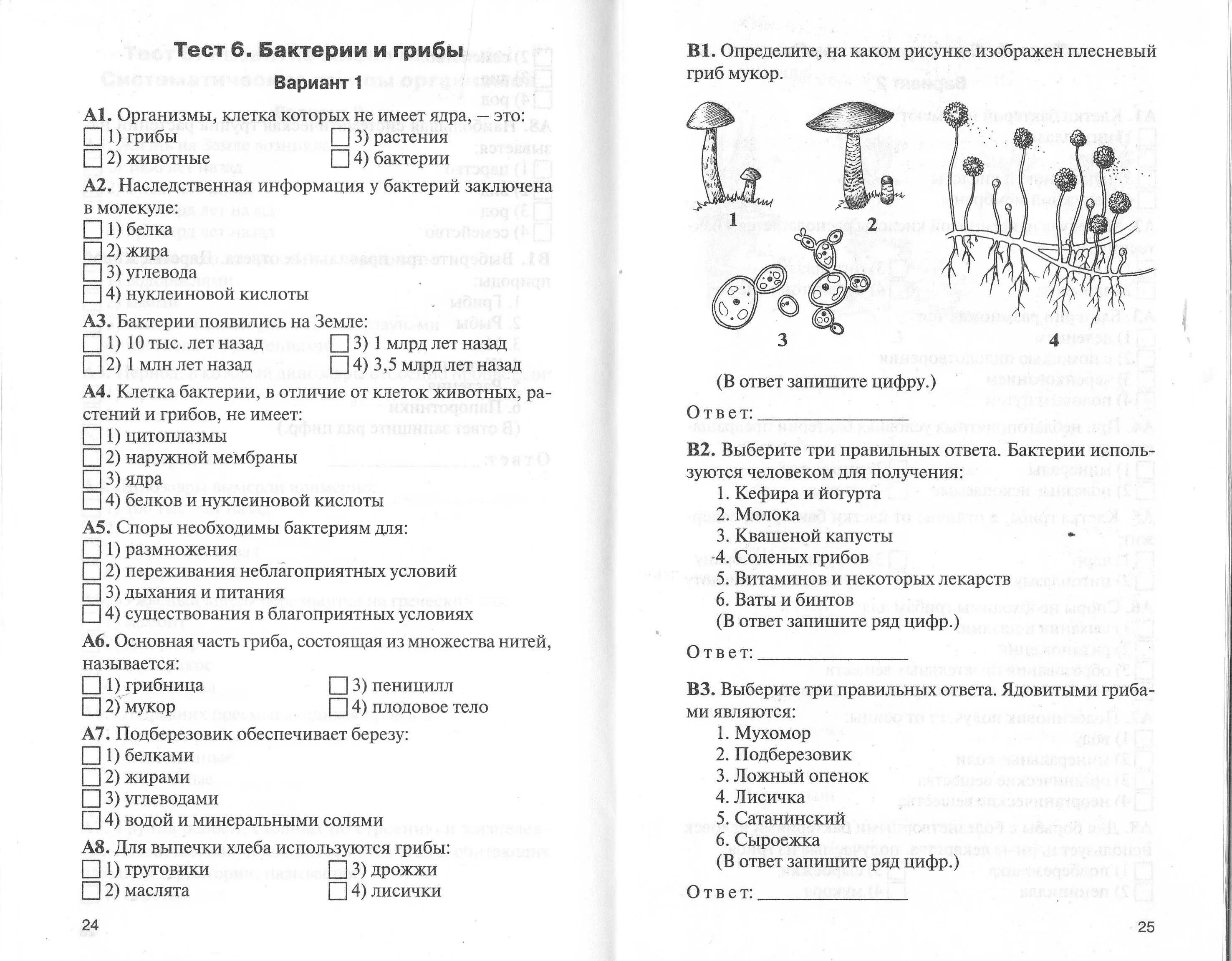 Контрольная работа по биологии 5 класс грибы и бактерии. Тесты по биологии 5 класс к учебнику Пономаревой. Тесты к учебнику биологии 5 класс Пономарева. Проверочная работа по теме грибы 5 класс с ответами по биологии. Тест простейшие 7 класс ответы