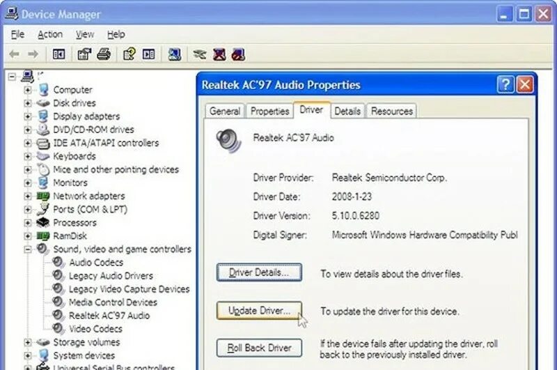 Realtek ac drivers. Драйвер звуковой карты. Realtek ac97 Audio. Realtek ac97 Audio Driver для Windows 7. AC 97 звуковая карта.
