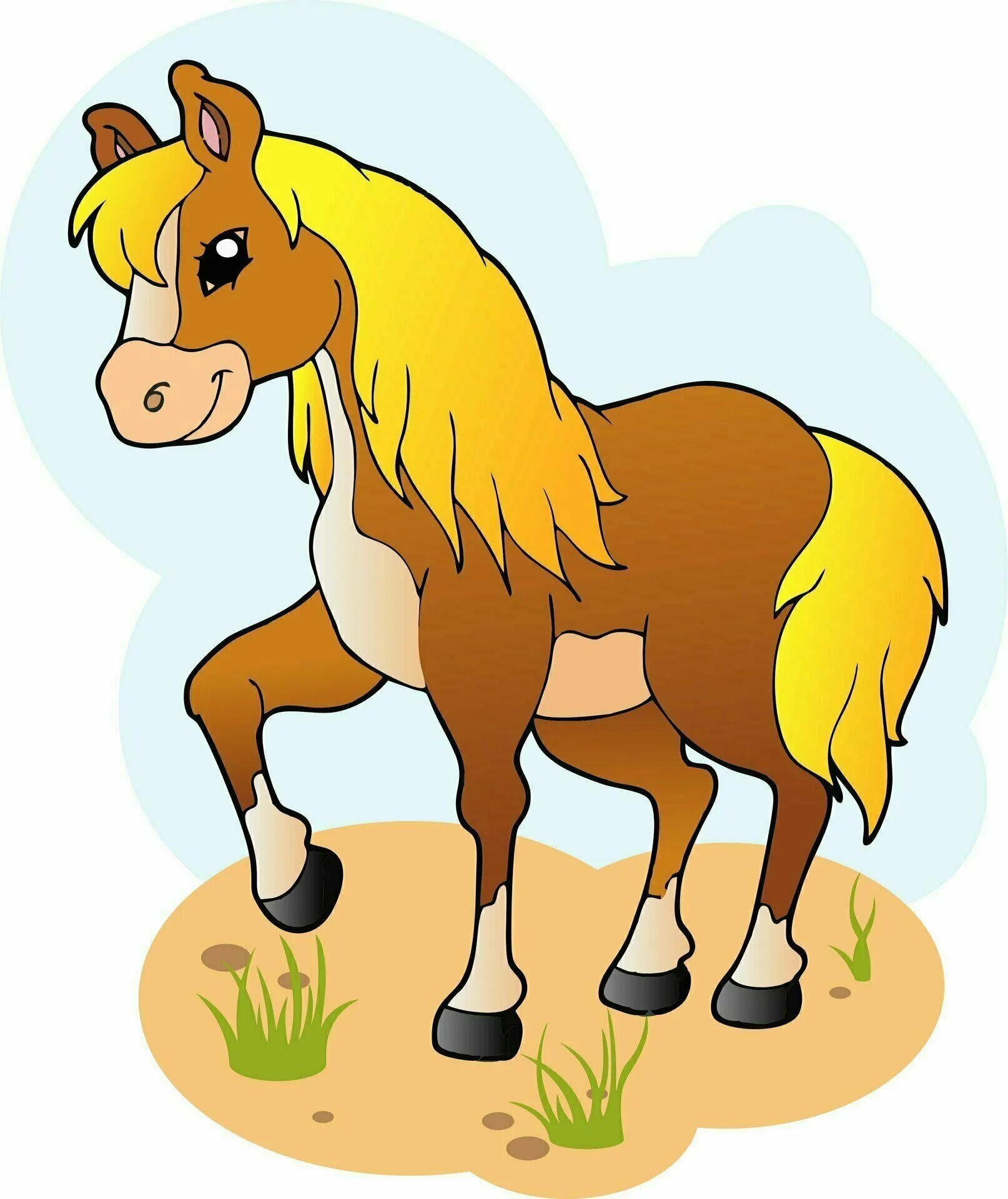 Картинка лошадка для детей