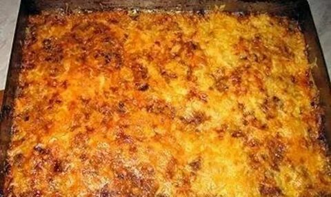 Мясная запеканка с картошкой и сыром