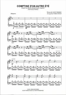 Comptine d'un Autre Été (Amélie) - Yann Tiersen Piano Sheet Music (Ext...