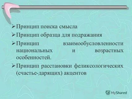 Принцип поиска
