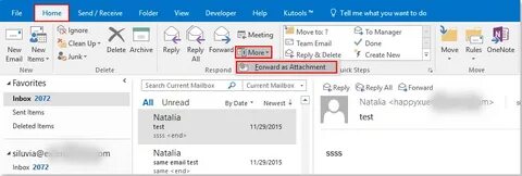 Почему сообщение outlook