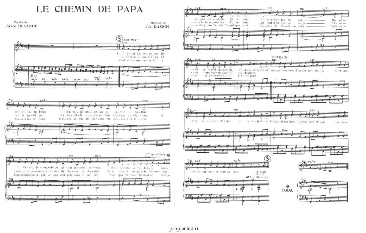 Joe dassin текст. Ноты джо дассен les champs. джо дассен ноты для фортепиано. joe dassin ноты. елисейские поля ноты.