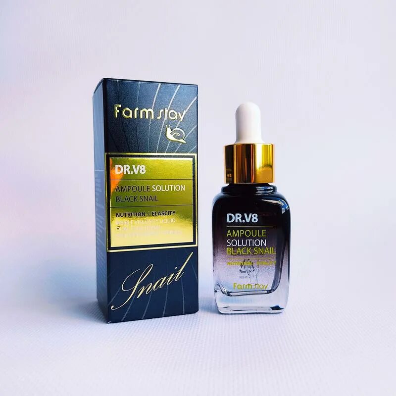 Black solution. Farm stay dr v8 ampoule solution black snail. dr.v8 ampoule solution black snail. сыворотка для лица farmstay dr.v8 ampoule solution black snail 30ml.
