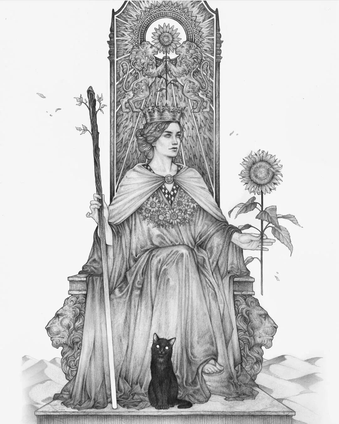 Королева жезлов таро значение на будущее. Королева жезлов. королевы таро. queen of wands. королева жезлов трехликая мать.