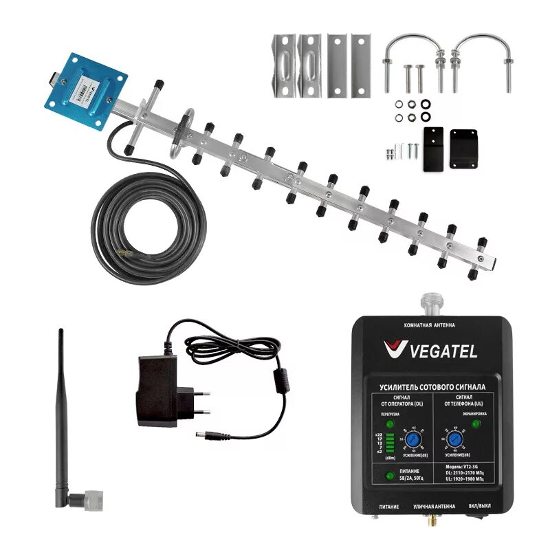 Комплект VEGATEL VT-1800-Kit. Антенна усилитель сотовой связи VEGATEL 3g. VEGATEL VT-3g-Kit. Усилитель GSM 3g 4g сигнала. Купить усилитель мобильного интернета