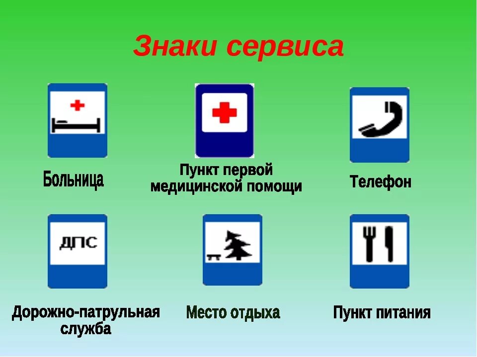 Пдд знаки сервиса с пояснениями. 4 знаков сервиса. 4 знаков сервиса. Дорожные знаки знаки сервиса. Дорожные знаки сервиса картинки.