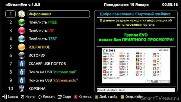 Https smarttvnews ru apps. Виджет NSTREAMLMOD. Плейлисты для смарт ТВ самсунг m3u. Все плейлисты. ИПТВ плейлист 2022.