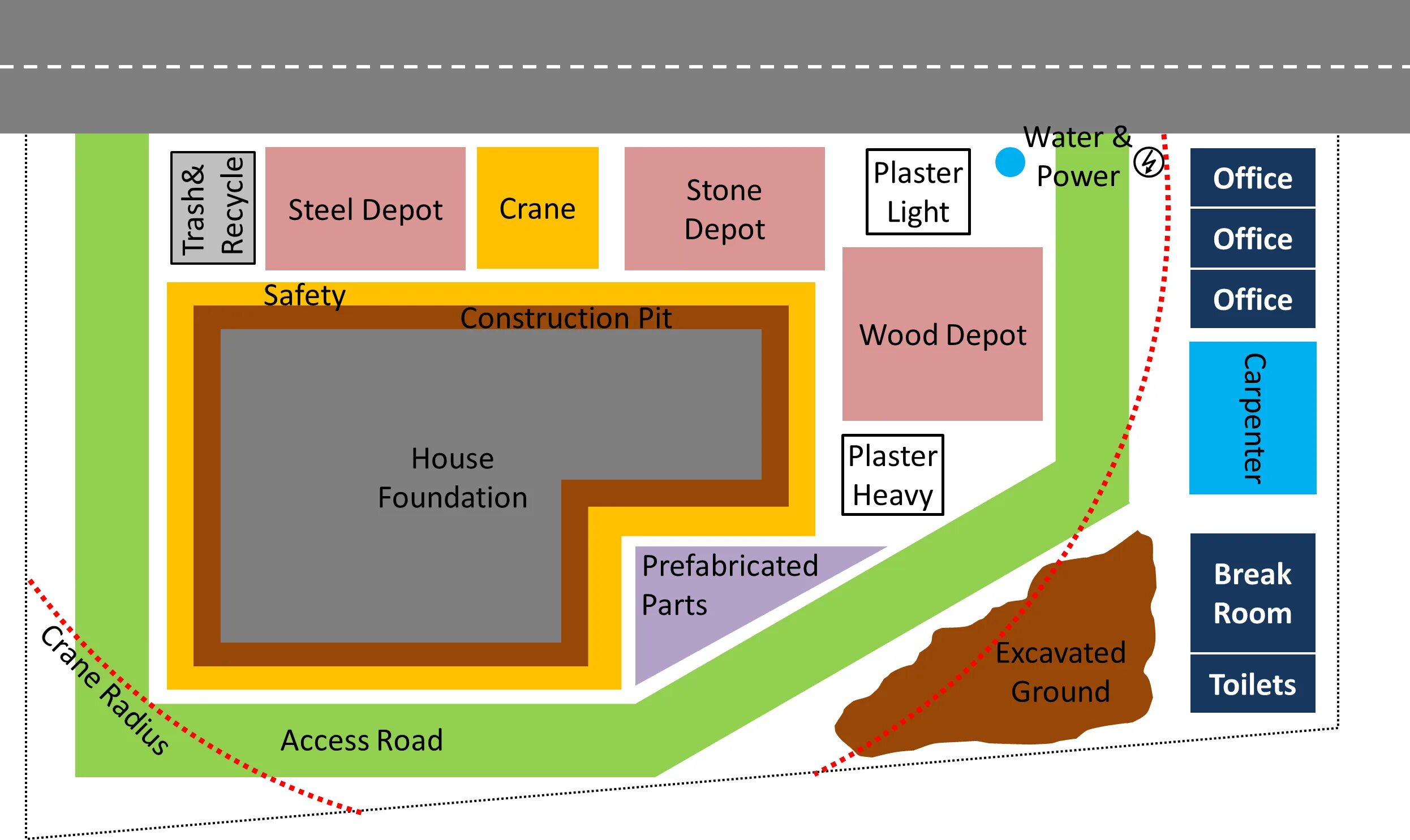 Site Construction Plan. Site Layout Plan. Layout Construction. Plan Exterior Layout.