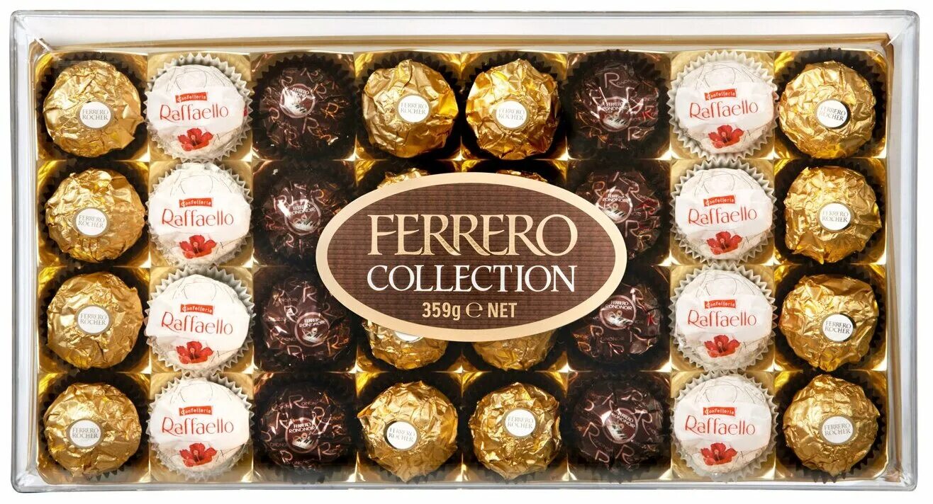 Ферреро роше сколько конфет. Набор конфет Ferrero Rocher collection 360 г. Ferrero Rocher collection, 359.2. Набор конфет Ферреро Роше и Рафаэлло. Набор ассорти Ferrero collection.