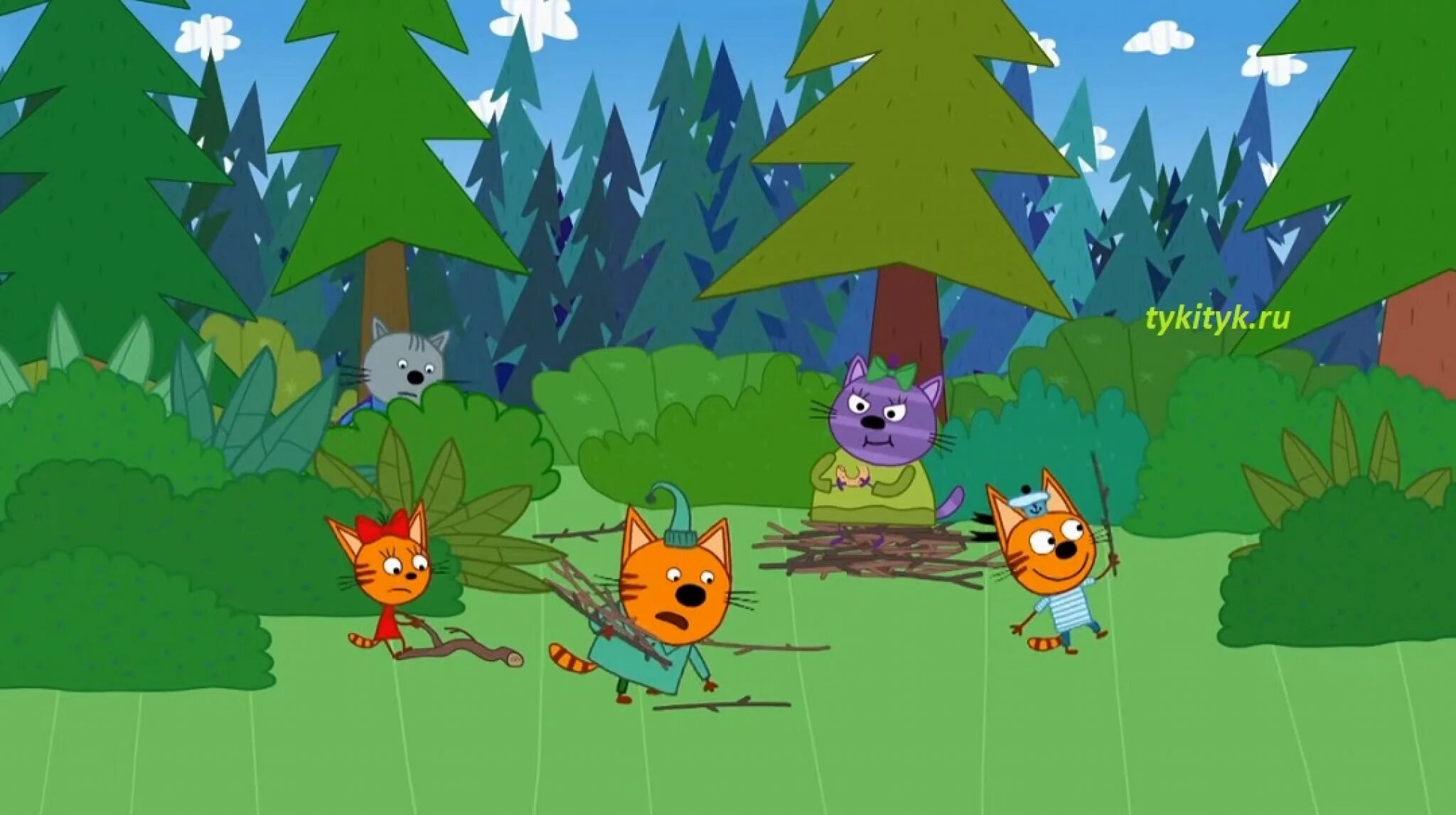 3 кота не просто яблоки. Три кота в лесу. Лагерь Лесные котики. Три кота в лагере лесных котиков.
